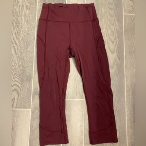 Lululemon size 4 maroon leggings